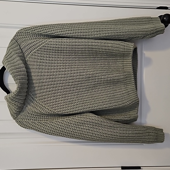 moon & madison Sage Green Cowl Neck Sweater - Picture 2 of 8